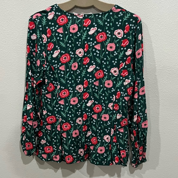 Matilda Jane Yesteryear Green Floral Top, Size Large - Picture 5 of 7